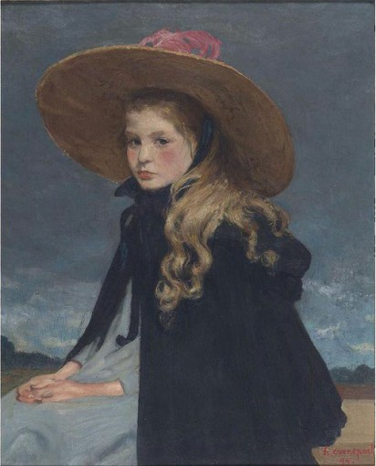 Henri Evenepoel 《 Henriette met de grote hoed 》