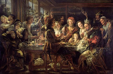 Jordaens《 Koning drinkt 1637-38》