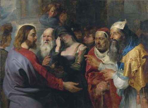 Peter Pail Rubens《Christus en de overspelige vrouw》