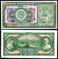 Alfons_Mucha_Republika_Ceskoslovenska-100_Korun_(1920)_250x254.jpg(34163 byte)