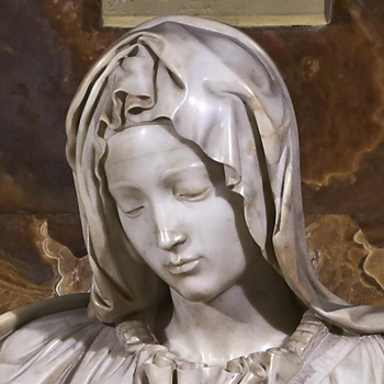 Michelangelo_Pieta_St_Peter's_Basilica_detail_face_350x350.jpg(111420 byte)