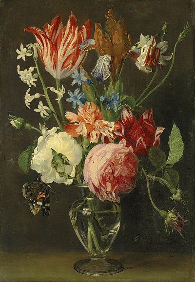 Daniel_Seghers_Flowers_in_a_glass_vase_with_a_red_admiral_butterfly_400x579.jpg(252385 byte)